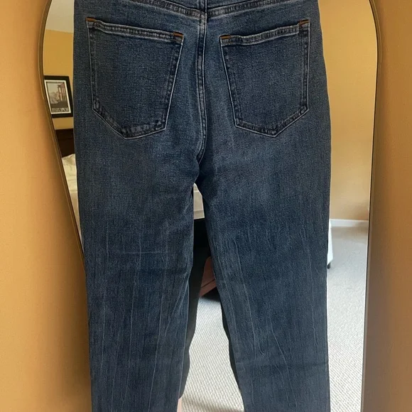 Abercrombie & Fitch Women’s Blue Ankle Straight Ultra High Rise Jeans - Picture 3 of 3